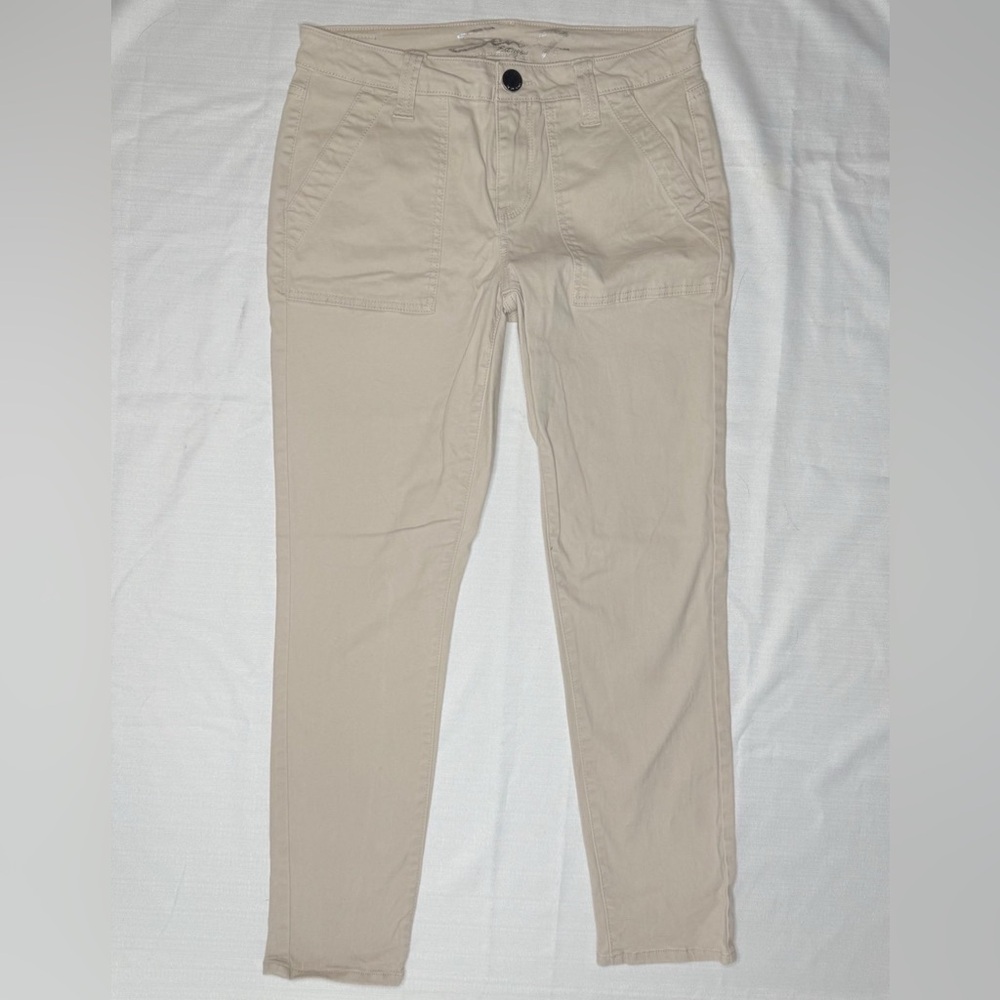 7 For All Mankind Women's Cropped Skinny Jeans Size 4 Khaki